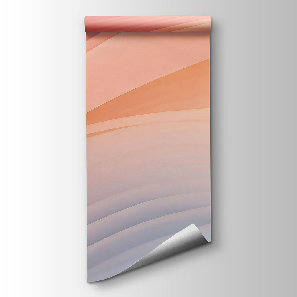 Peach waves beside blue — product view