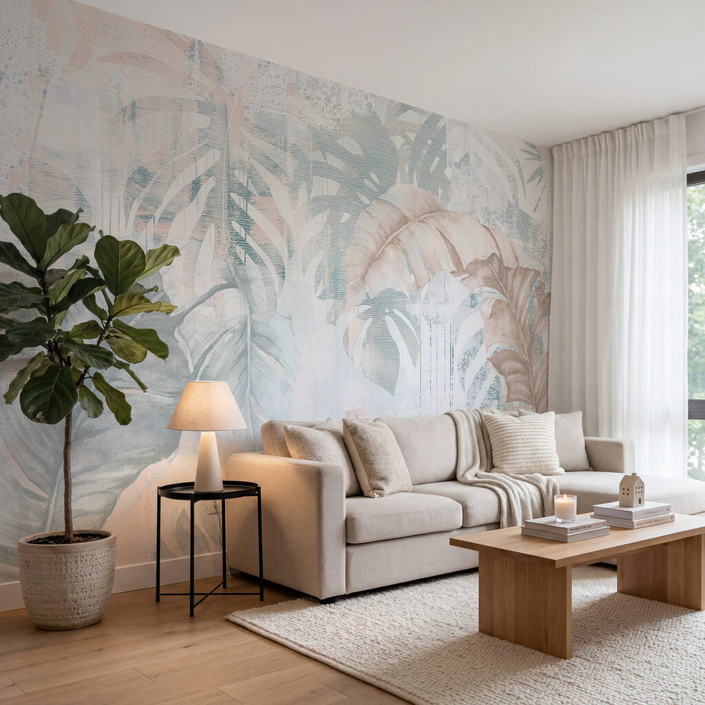 Faded Tropical Leaves — interior 2