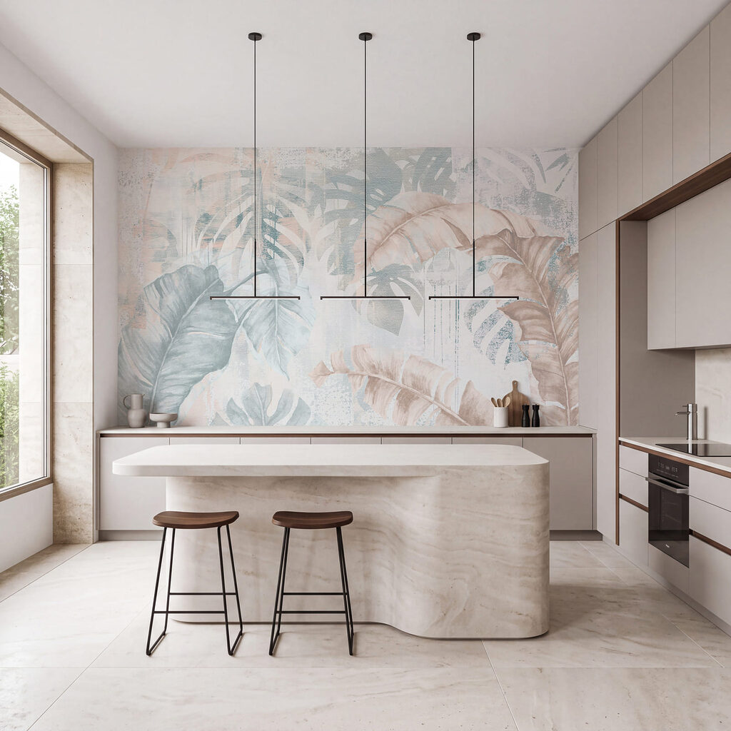 Faded Tropical Leaves — interior 3