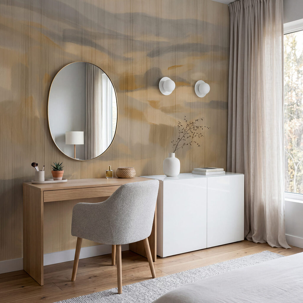 Landscape Through Soft Lines in an interior