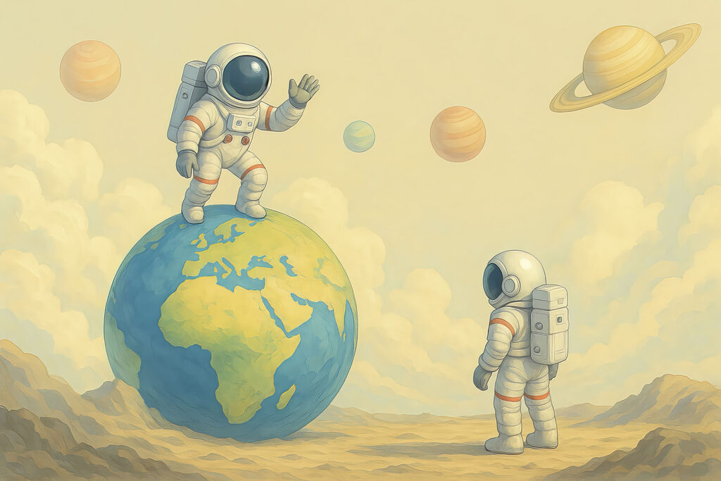 Astronauts meet Earth — full design