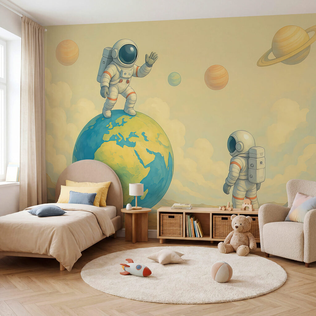 Astronauts meet Earth — interior 1