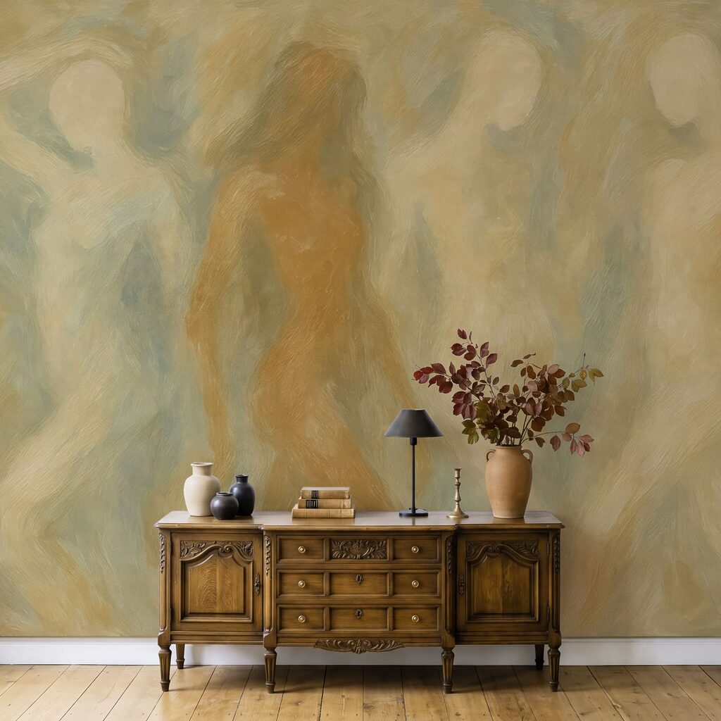 Soft figures in haze — interior 2