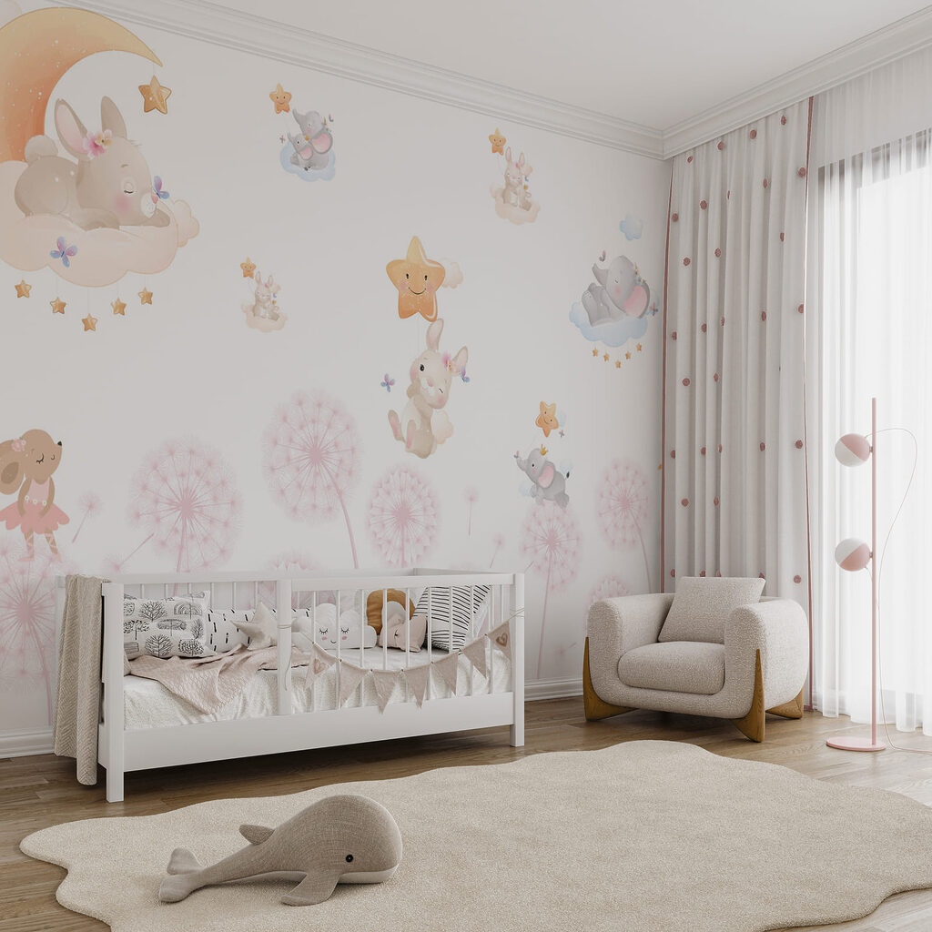 Sleepy Animal Skies in an interior