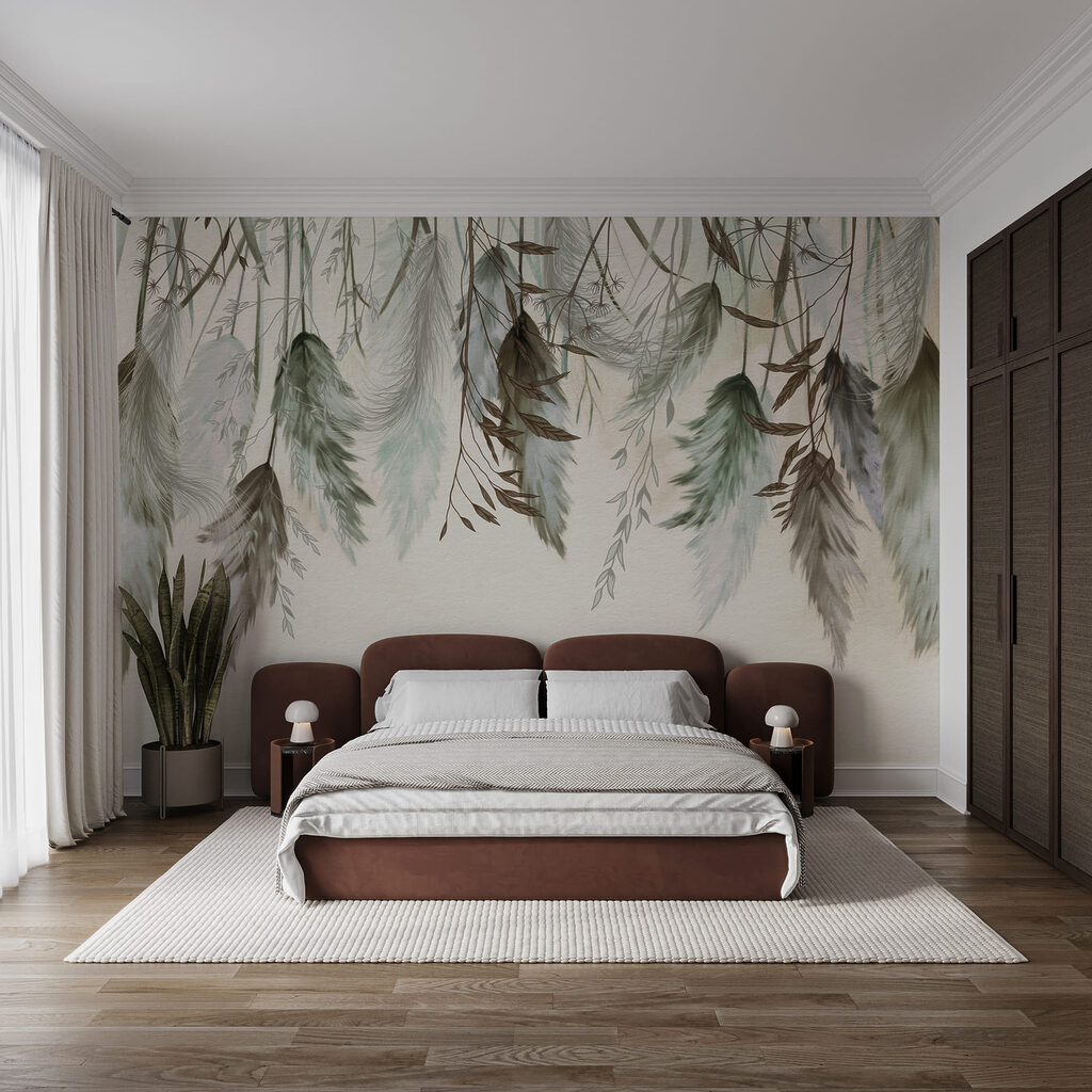 Hanging Feather Garland — interior 2