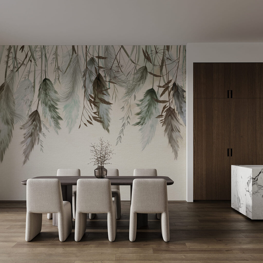 Hanging Feather Garland — interior 3