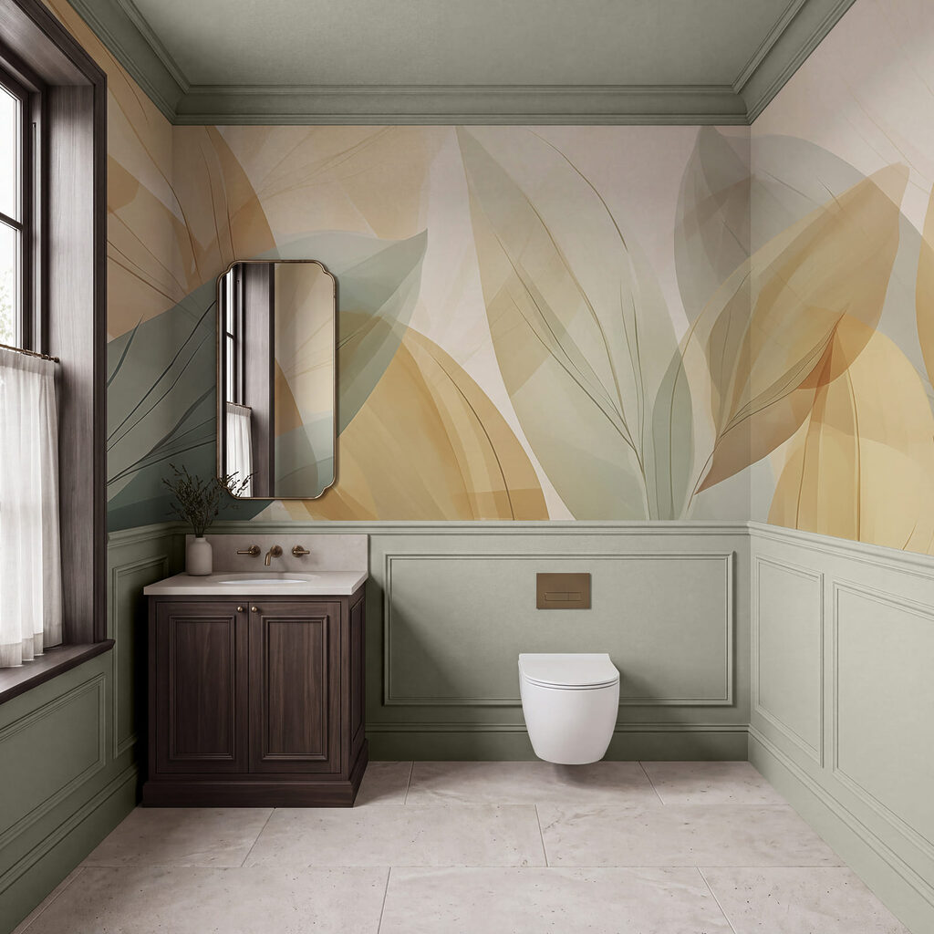 Leaves in Transparent Layers in an interior
