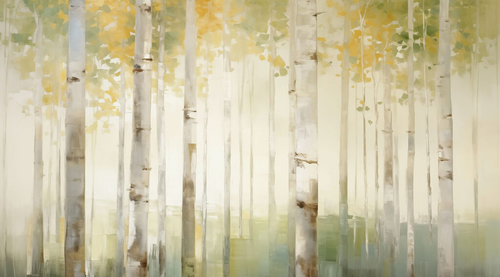 Sunlit Birch Grove — full design