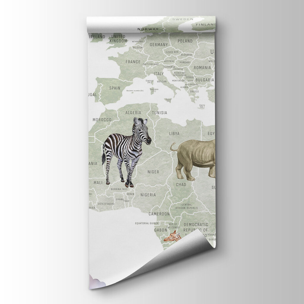 World map with balloons — product view