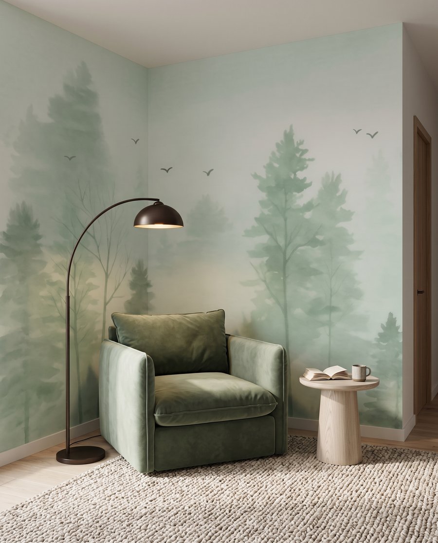 Pines and Passing Birds — interior 1
