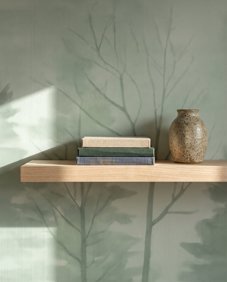 Pines and Passing Birds — detail