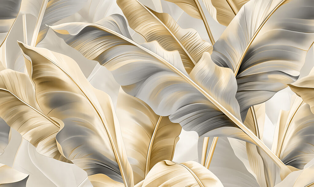 Leaves with deep folds — full design
