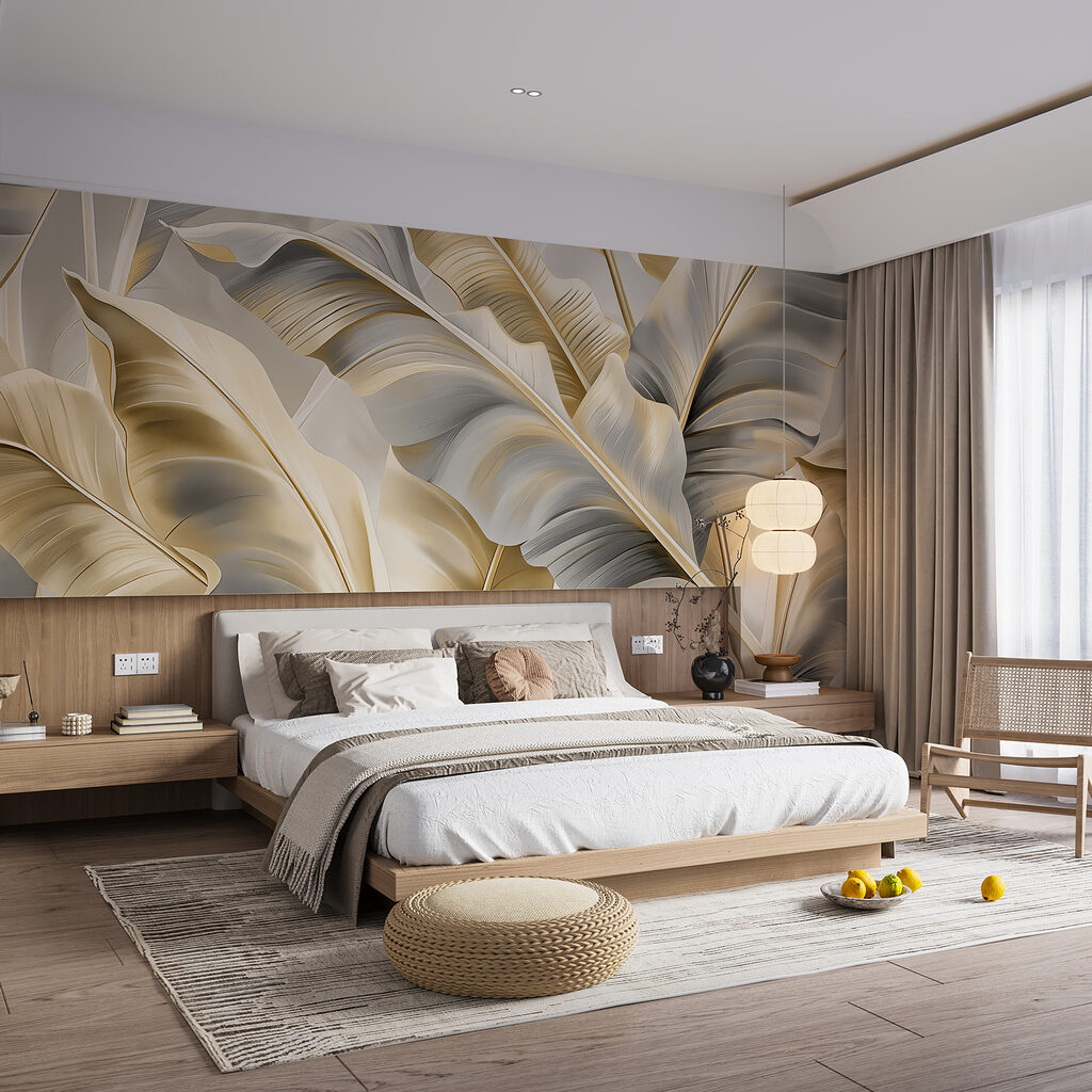 Leaves with deep folds — interior 1