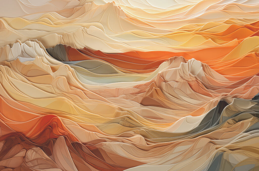 Orange rock waves — full design