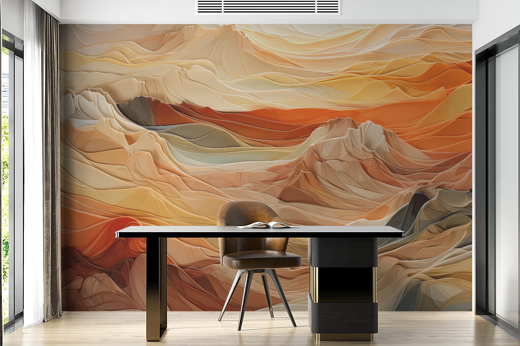 Orange rock waves — interior 2