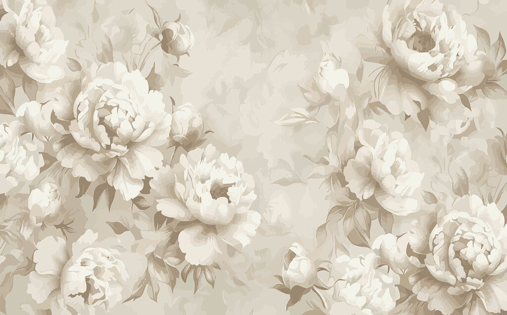 White flower branches — full design
