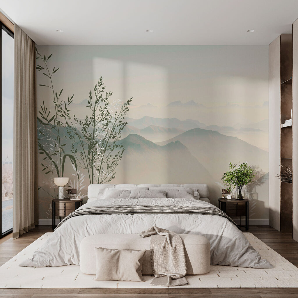 Mountain Garden View in an interior