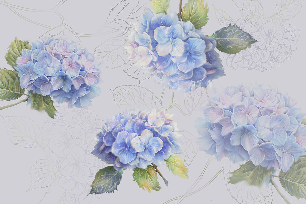 Hydrangea Sprigs — full design