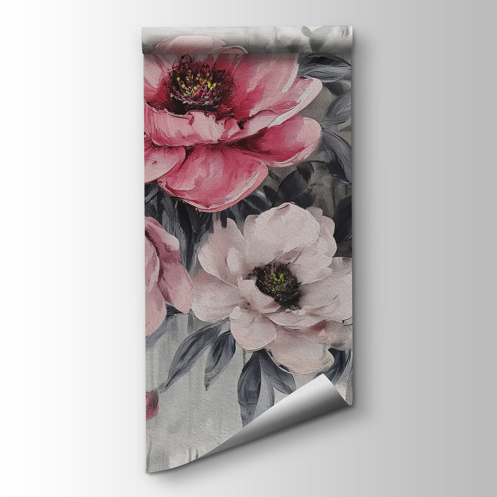Flowers above paint drips — product view