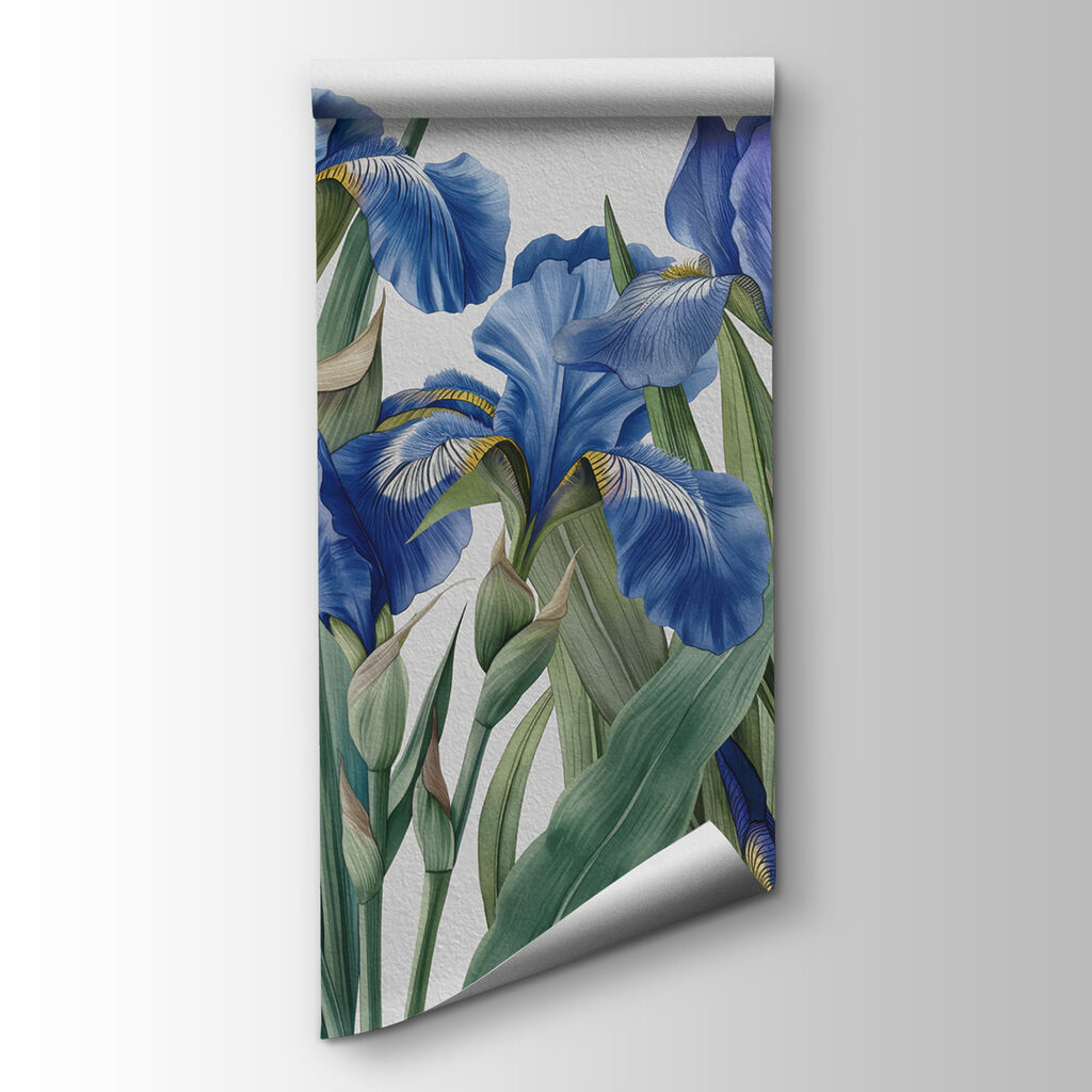 Irises on slender stems — product view