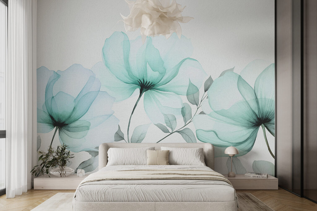 Petals in Clear Water in an interior