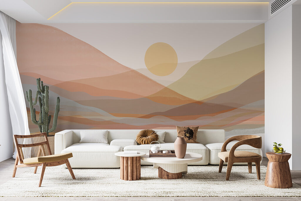 Sun above translucent hills — interior 4