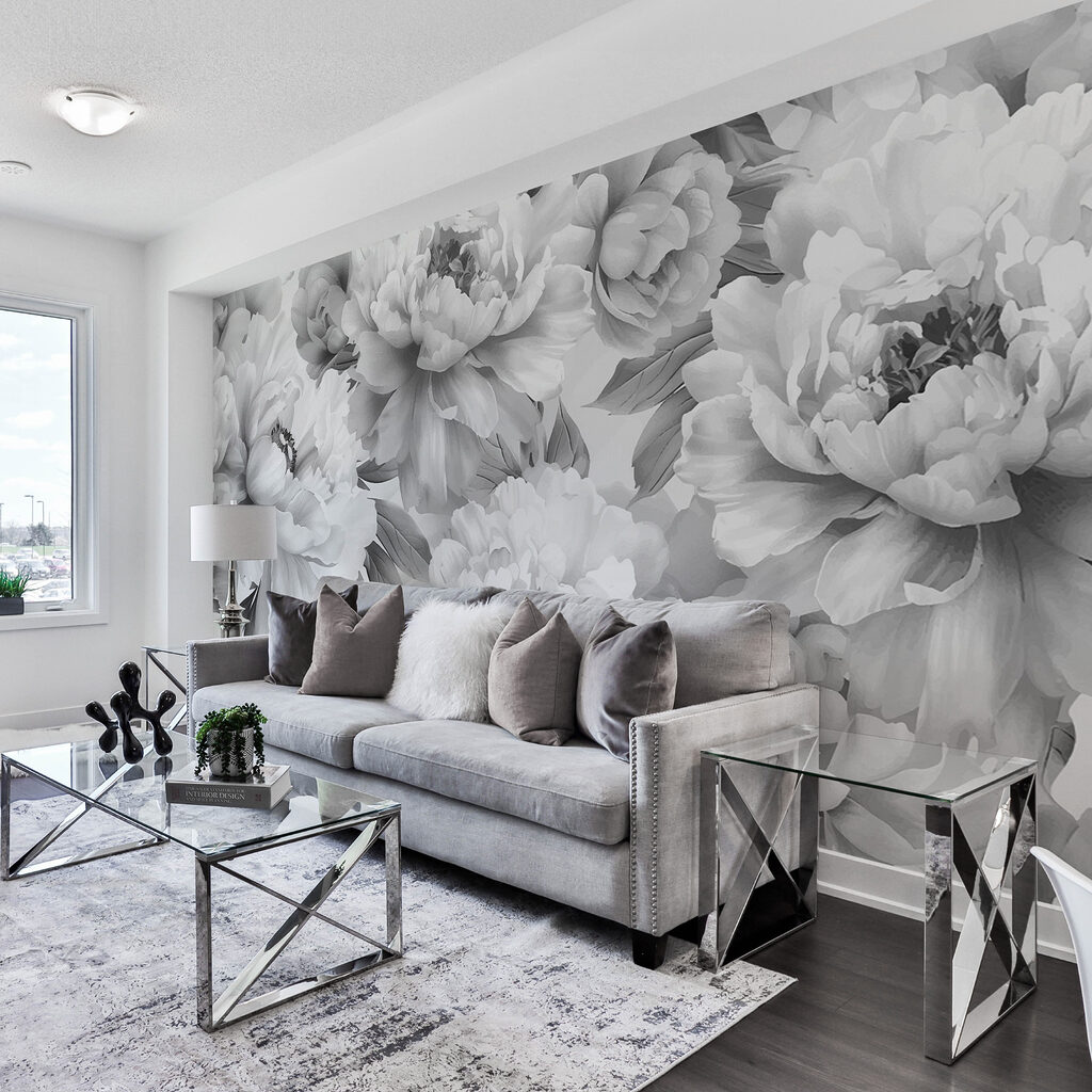 White peony garden — interior 2