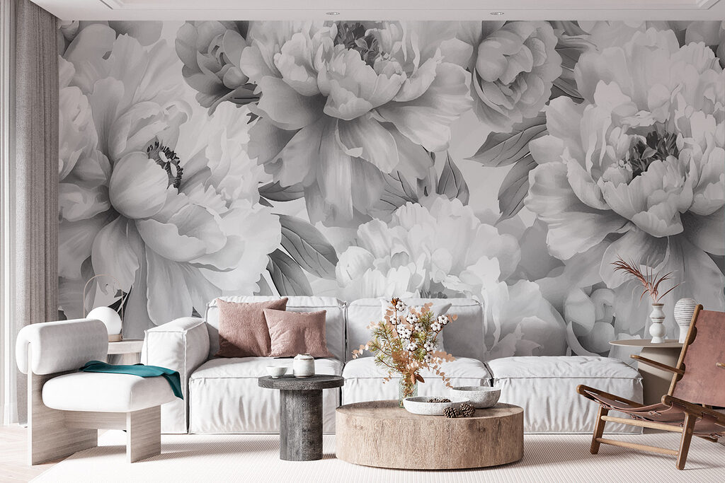White peony garden — interior 3