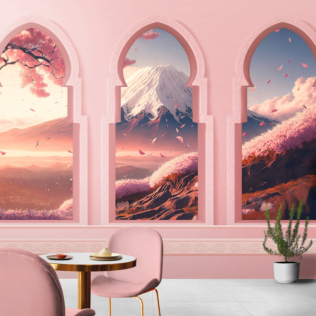 Pink arches over mountains — interior 3