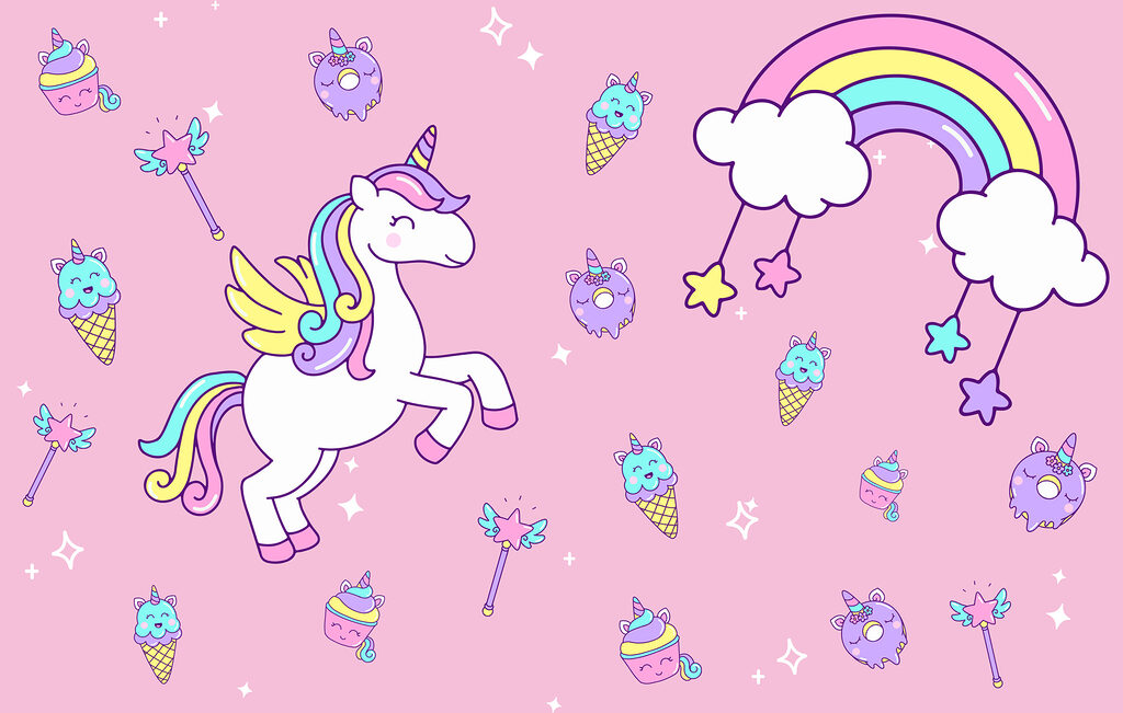 Unicorn Rainbow Party — full design