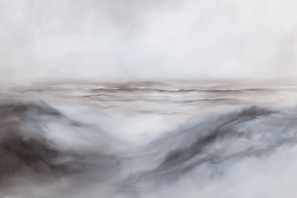 Misty coastal dunes — full design