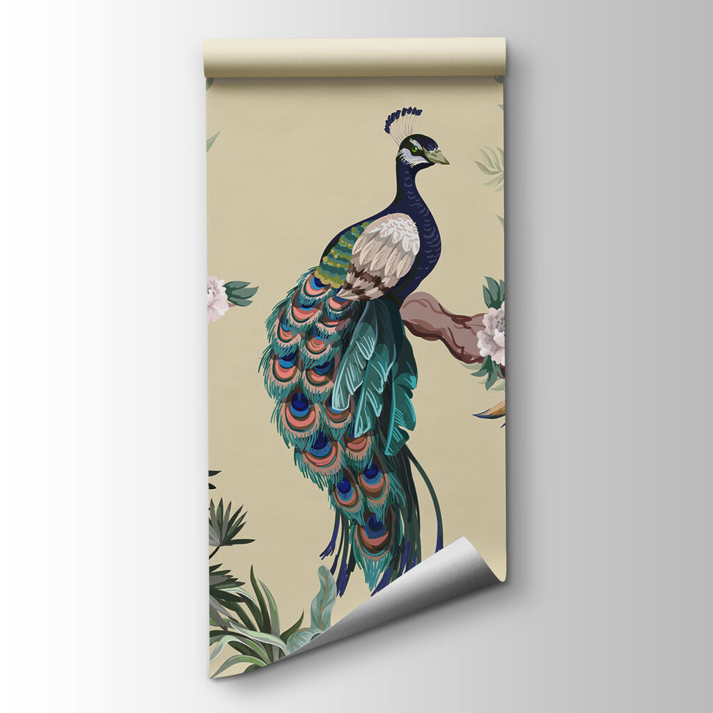 Peacock among blossoms — product view