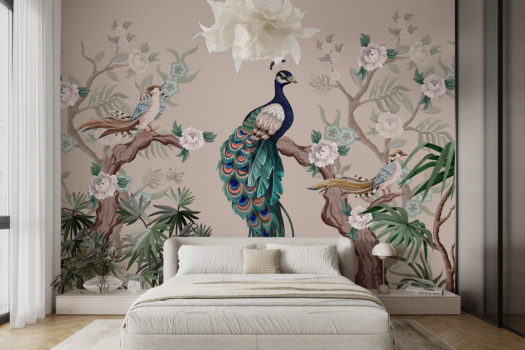 Peacock Perch in an interior