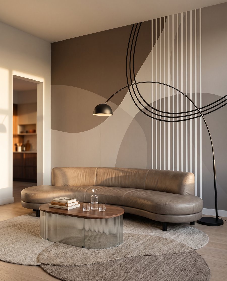 Curved shapes and stripes — interior 2