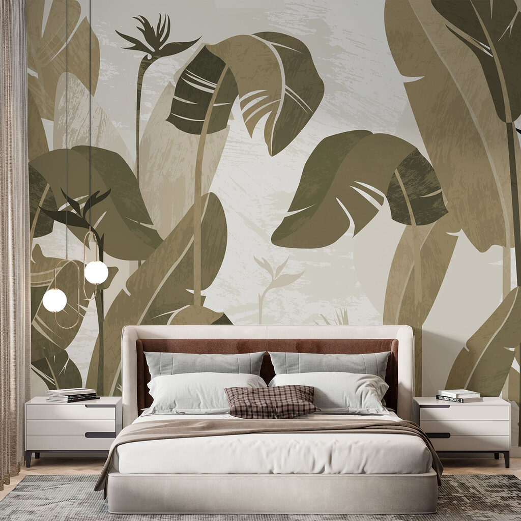 Banana Leaf Silhouettes in an interior