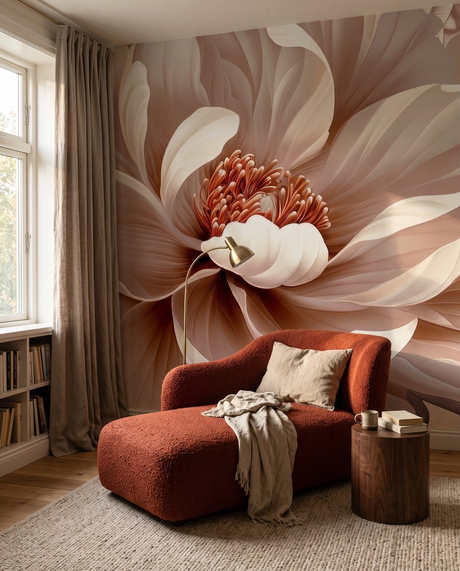Cream flower close up — interior 4