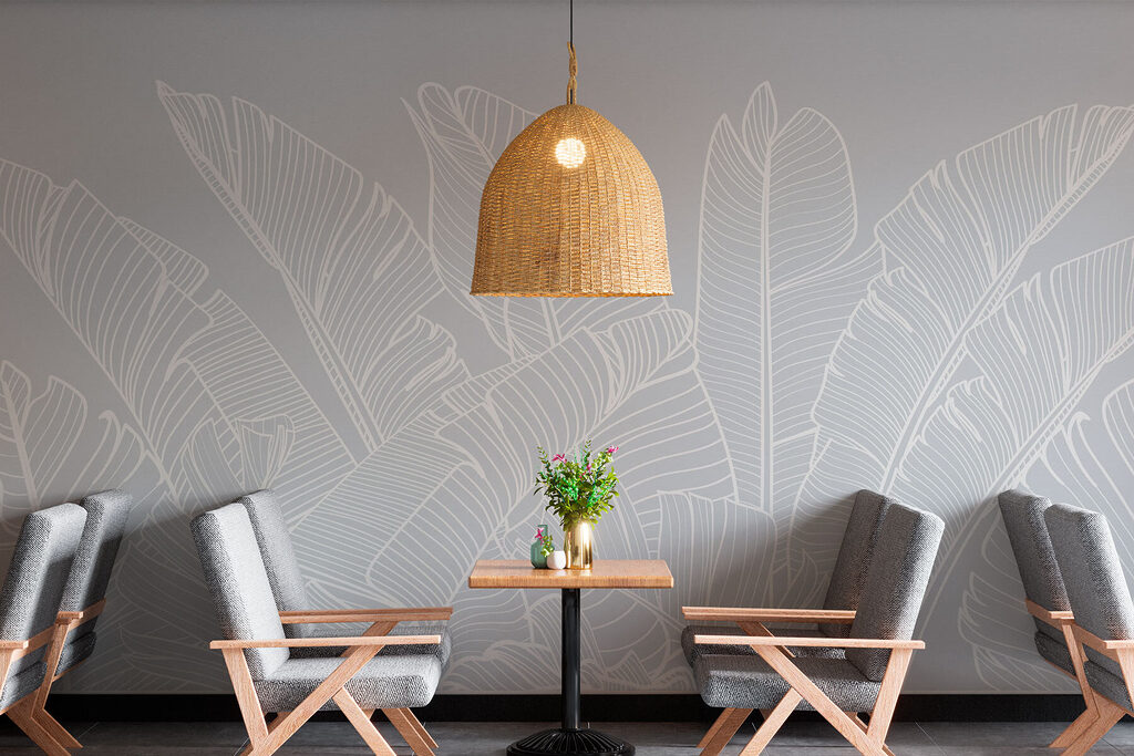 Tropical Leaves in Chalk — interior 1