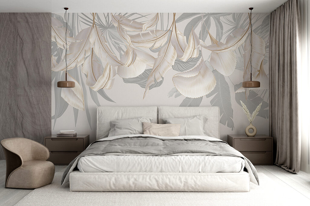 White hanging flowers — interior 1
