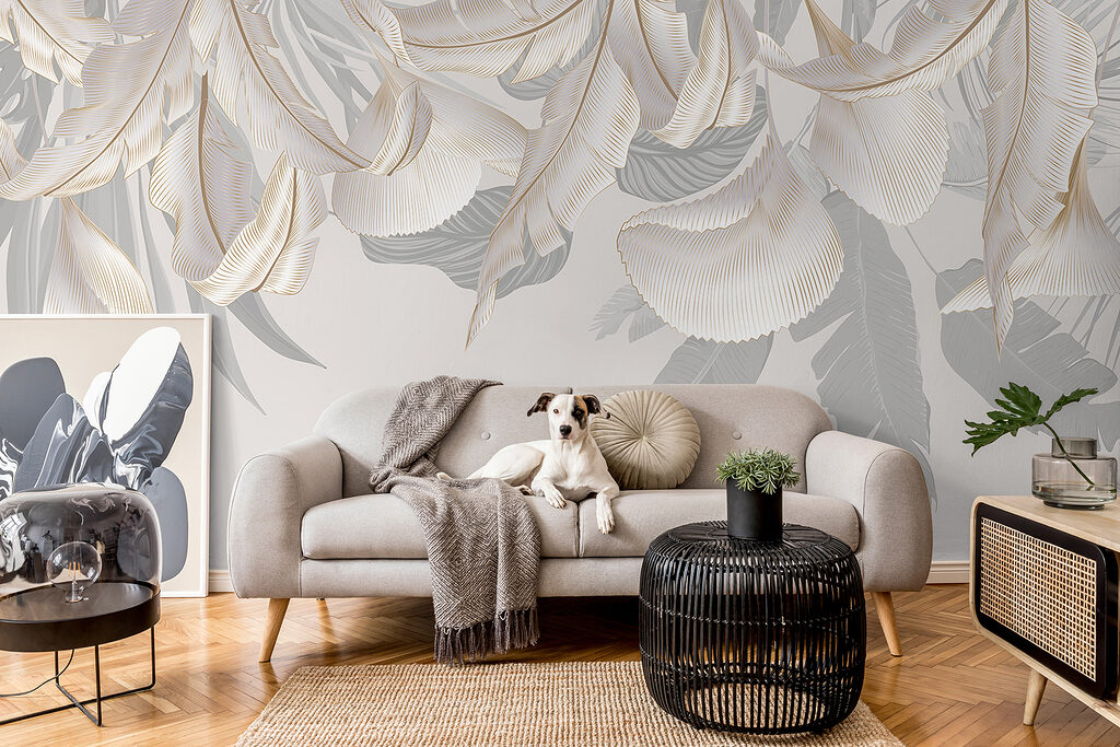 White hanging flowers — interior 2