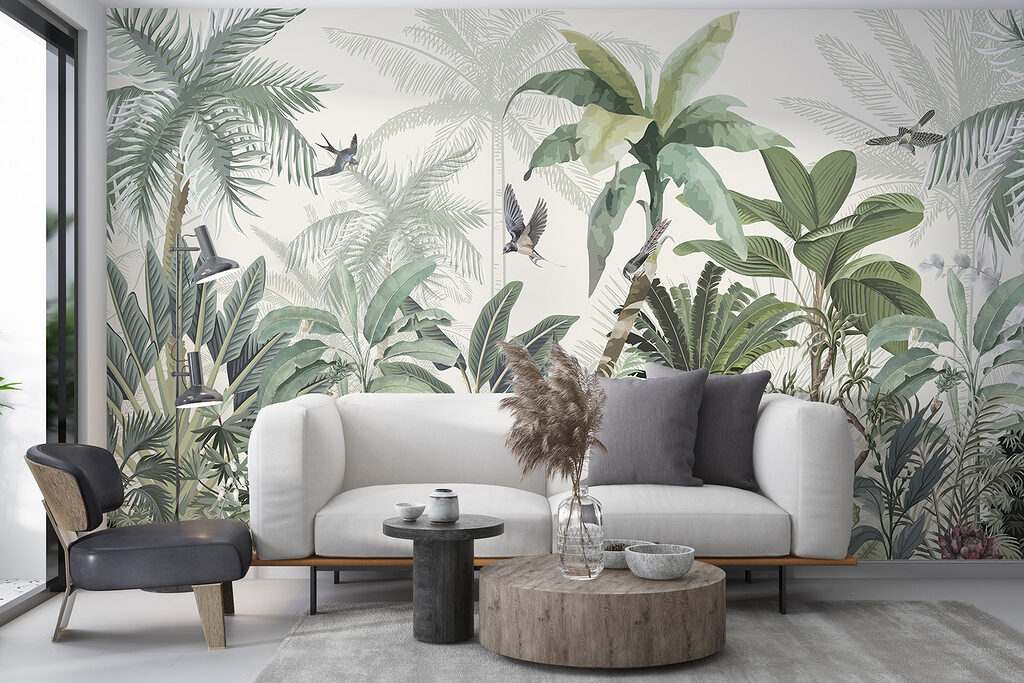 Birds above jungle plants — interior 5
