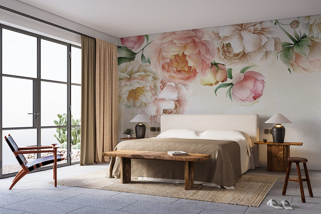 Peonies along the top — interior 3