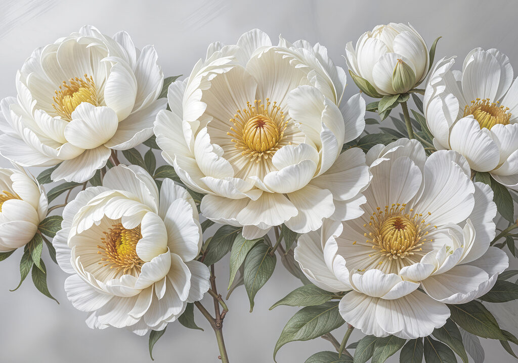 Peonies Together — full design