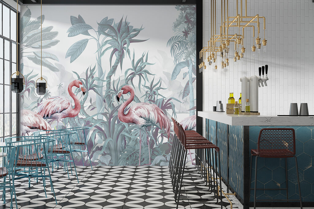 Flamingos in the Grove — interior 6