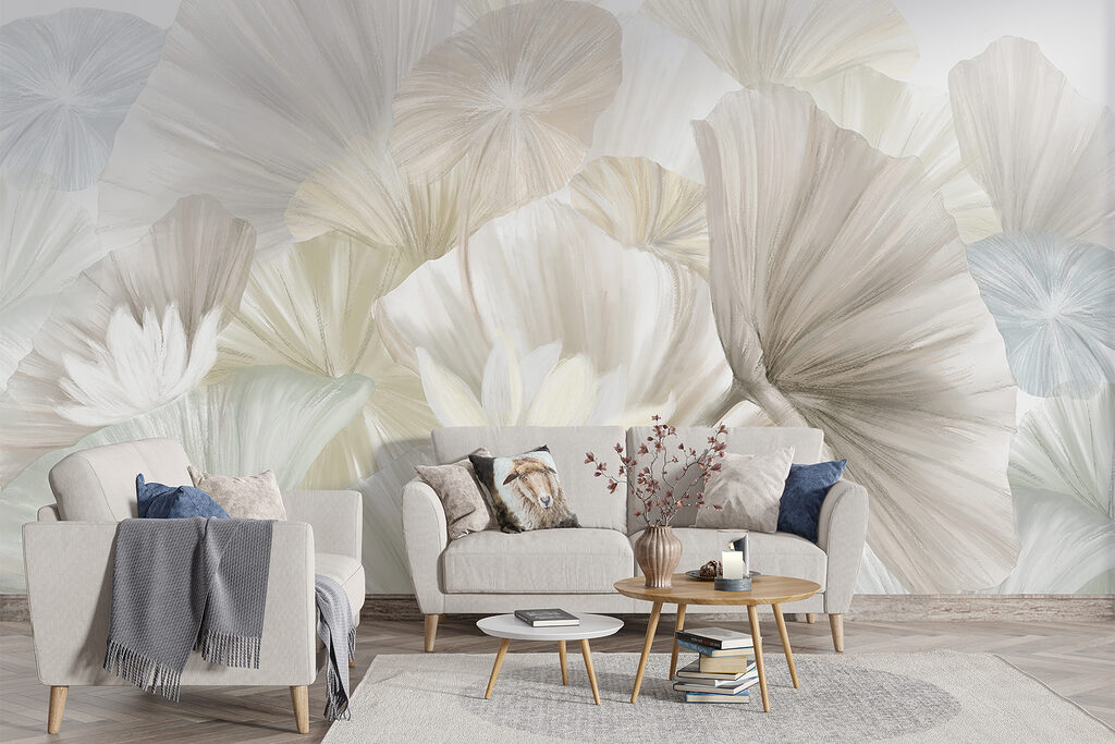 Overlapping fan-shaped leaves — interior 5