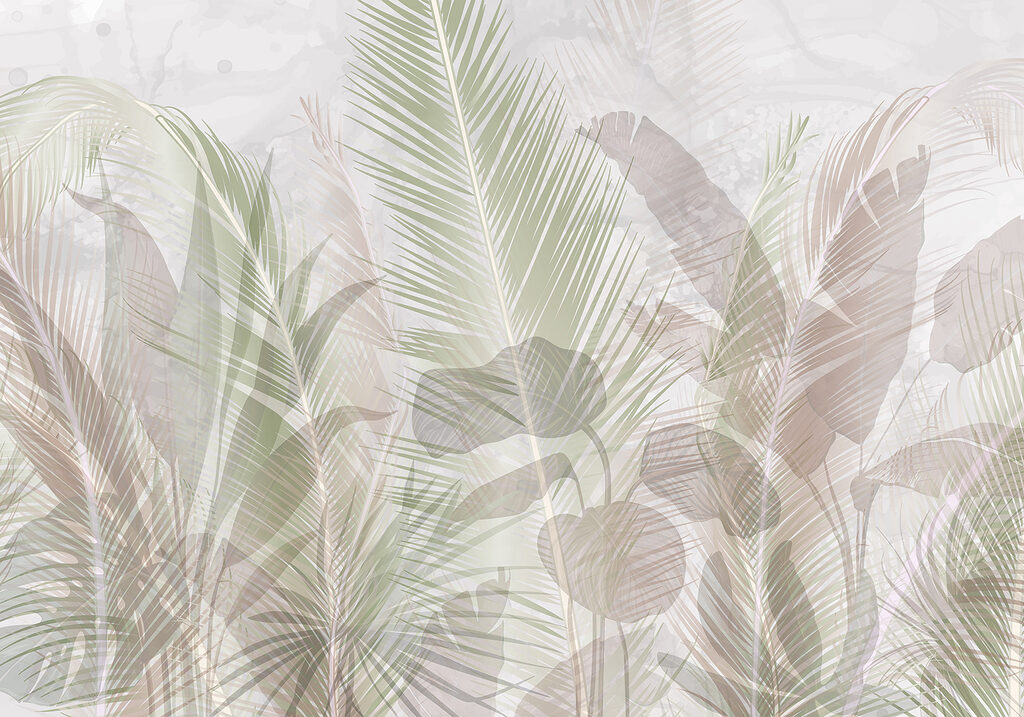 Soft palm fronds — full design