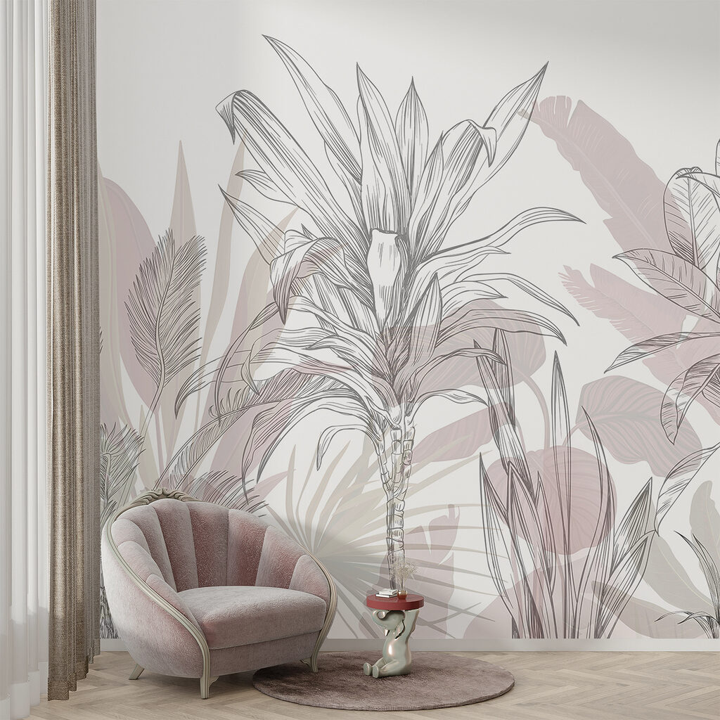 Tropical Leaves in Pencil — interior 3