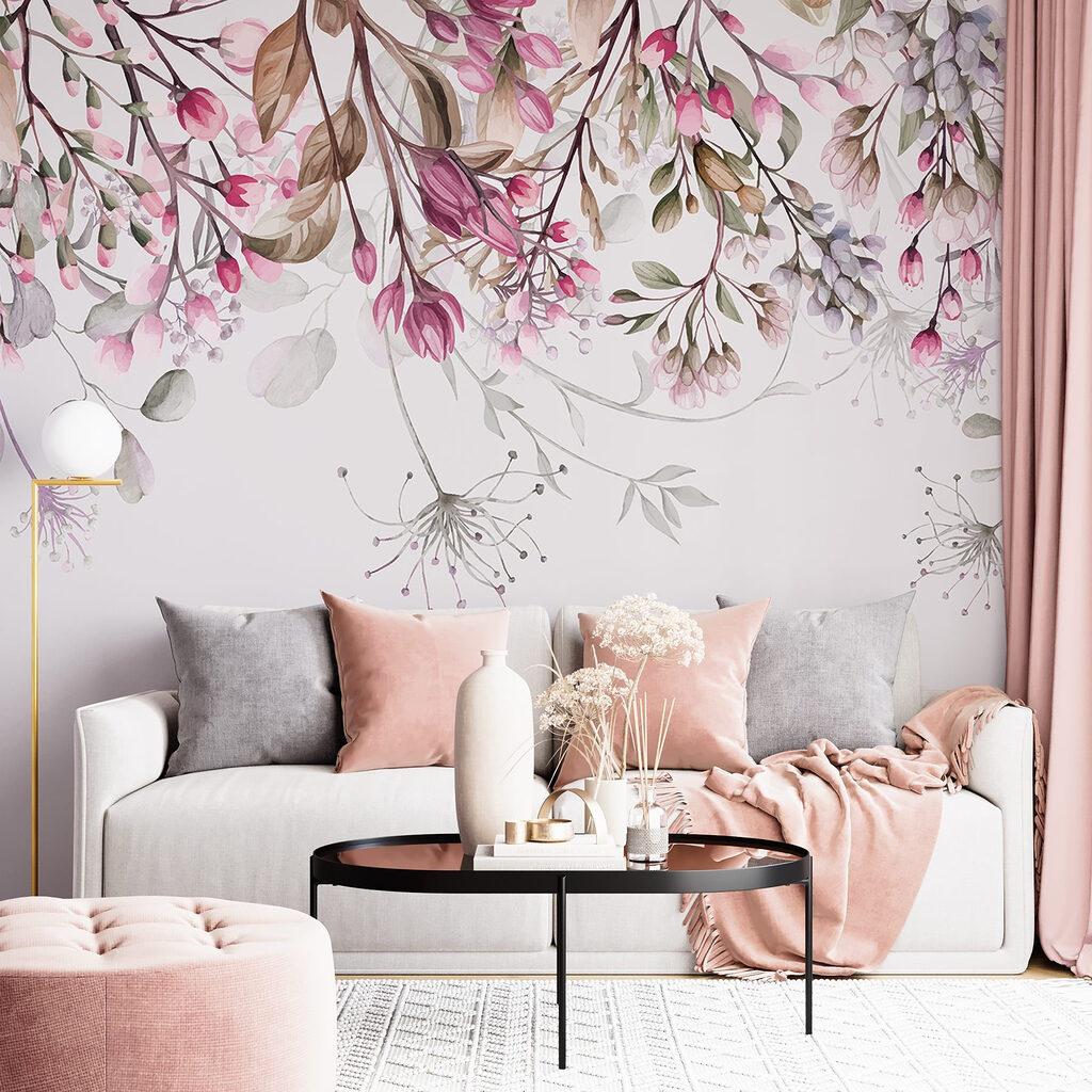 Pink hanging blossoms — interior 5