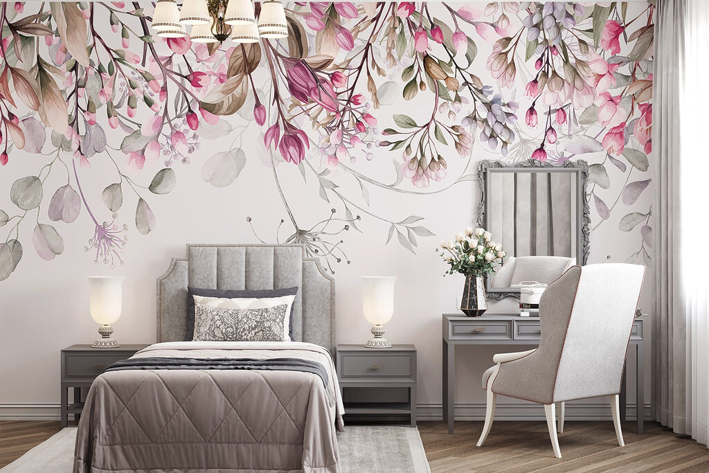 Pink hanging blossoms — interior 6