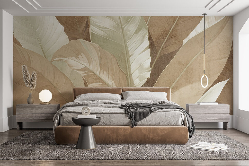 Broad Leaves in Layers in an interior
