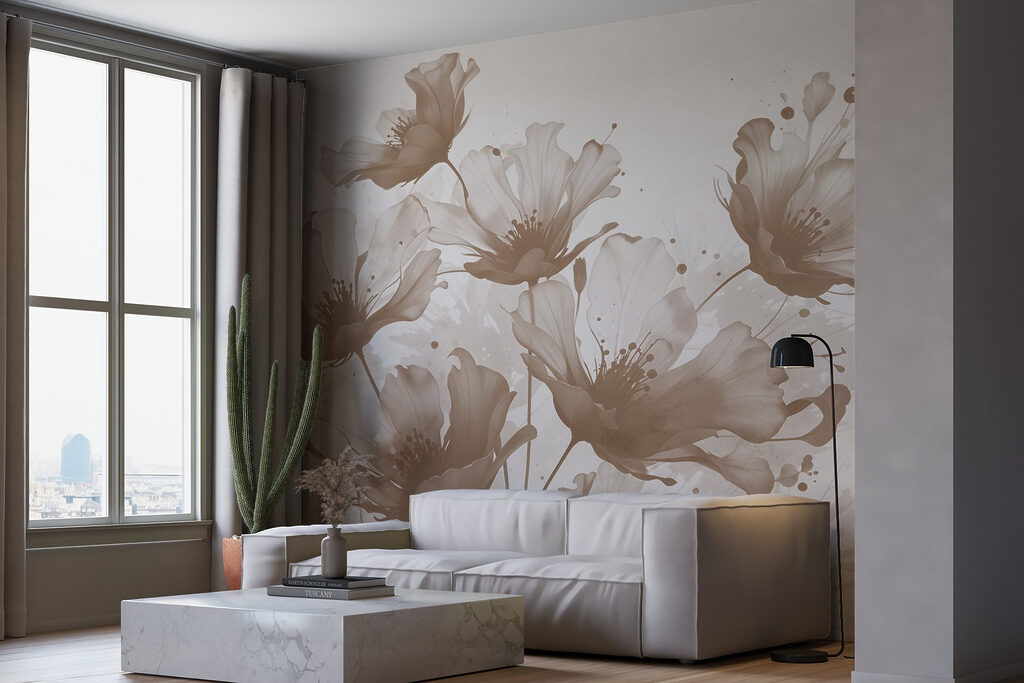Watercolour Poppy Stems — interior 6